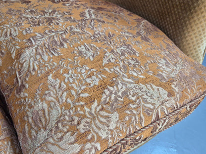 Vintage Danish Banana Sofa Gold Velour Carved Legs 1920s Antique Eb8055 V3SS