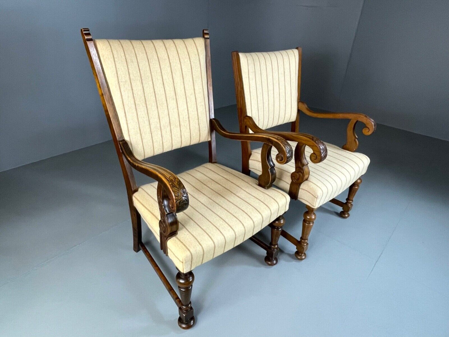 EB5182 A pair of vintage Danish Arm Chairs, Antique Style, 1950s VCAR