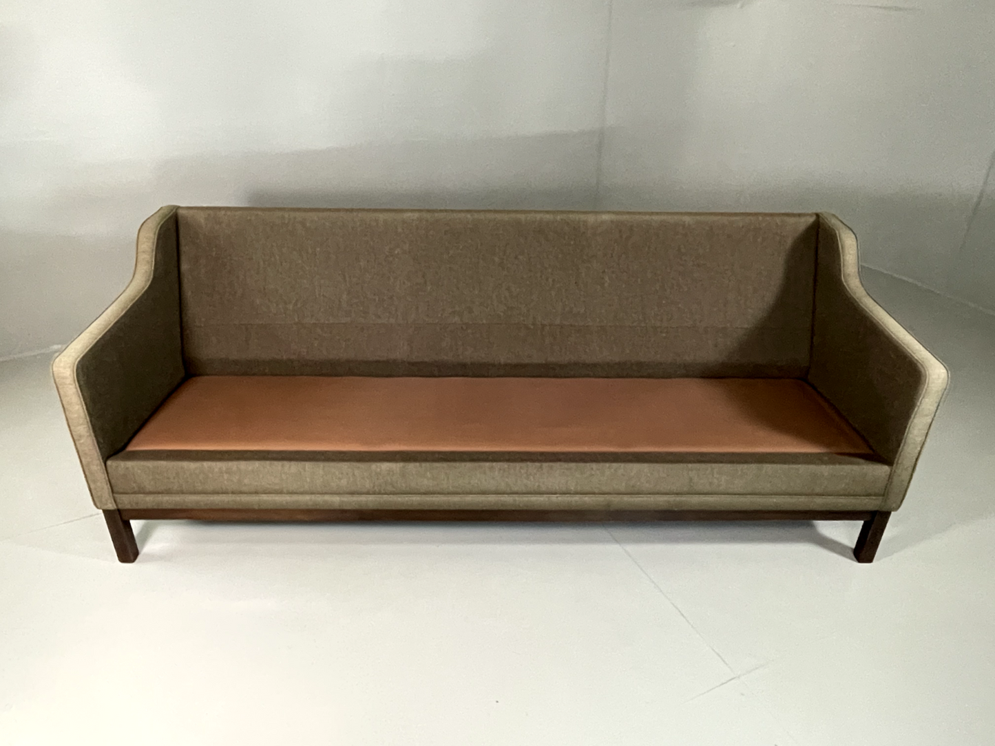 EB5544 Vintage Danish 3 Seat Sofa, Wool Upholstery, Mogensen Style, MCM M3SS