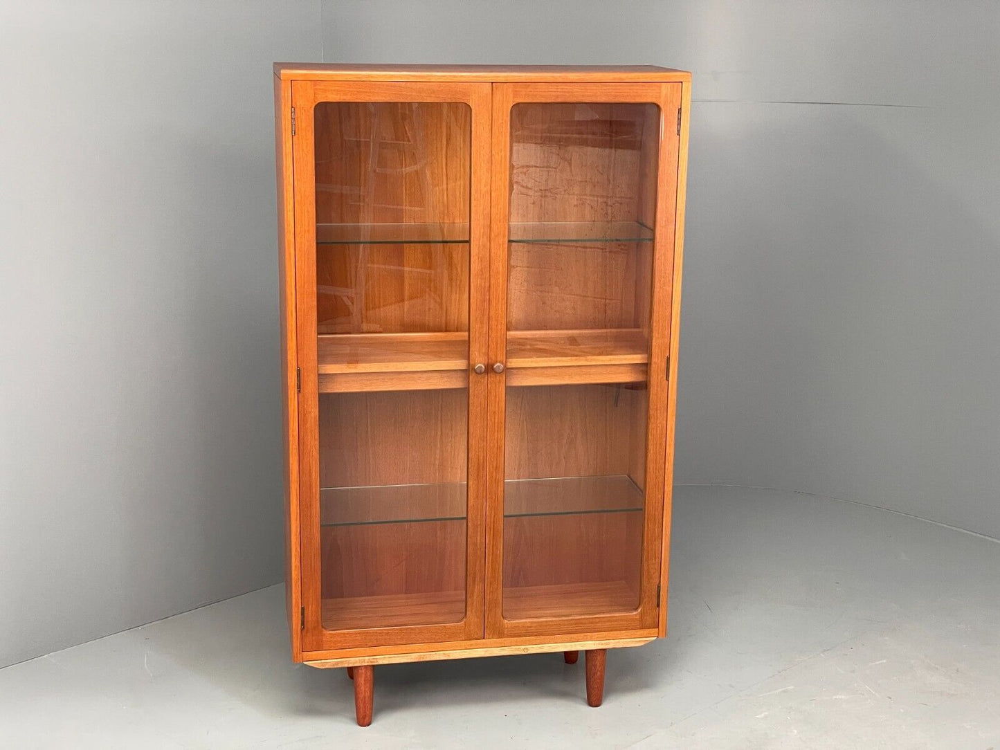 EB7535 Vintage G Plan Teak Display Cabinet Shelving Unit 1980s Retro MWOO