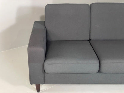 EB6120 Modern Danish Sofa by Hurup Slate Grey Fabric Beech 1980s Style M3SS