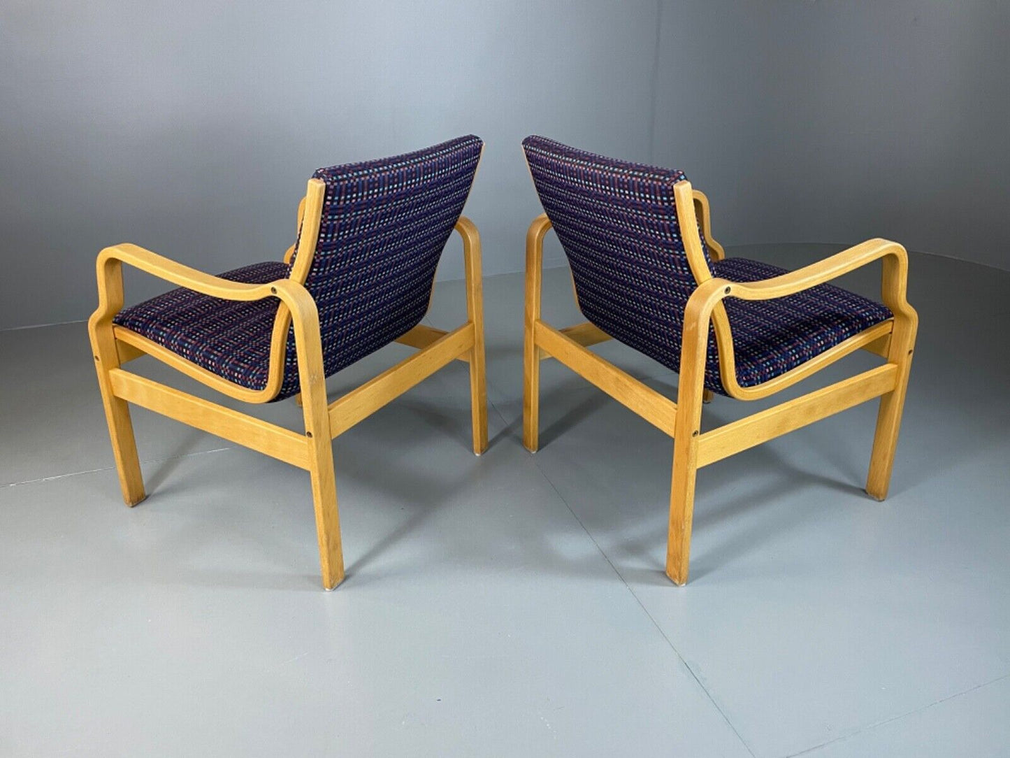 EB5067 Vintage Danish bentwood lounge chairs, Aalto Style, Farstrup. Retro, MBEN