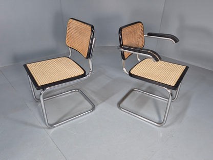 4 Dining Chairs Cesca Split Cane Chrome Breuer 1968 Bauhaus MCM  EB8738 MDIN