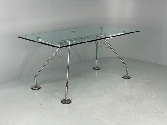 Nomos Table By Norman Foster For Tecno Postmodern Designer 1980s EB7532 MWOO