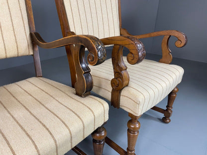 EB5182 A pair of vintage Danish Arm Chairs, Antique Style, 1950s VCAR