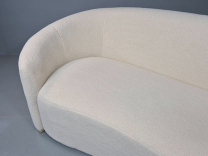 Vintage Banana Sofa White Boucle Modern Edition EB8423 M3SS