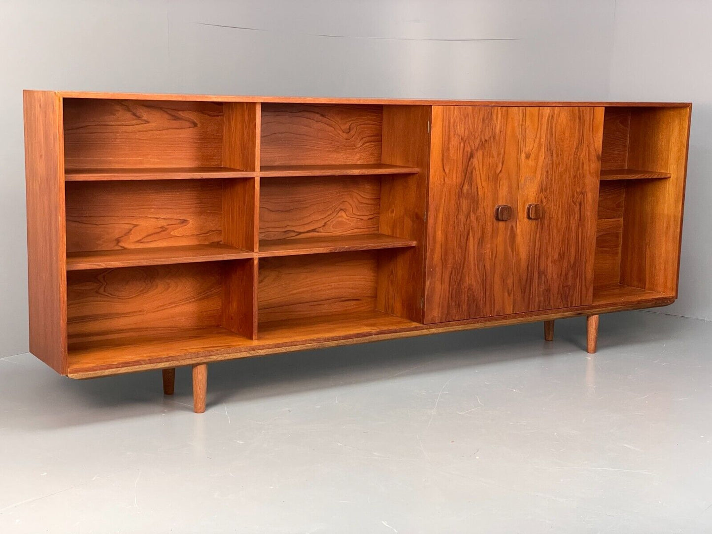 Vintage Teak Long Custom Wall Unit Retro 1970s Hall Runner EB7947 MWOO