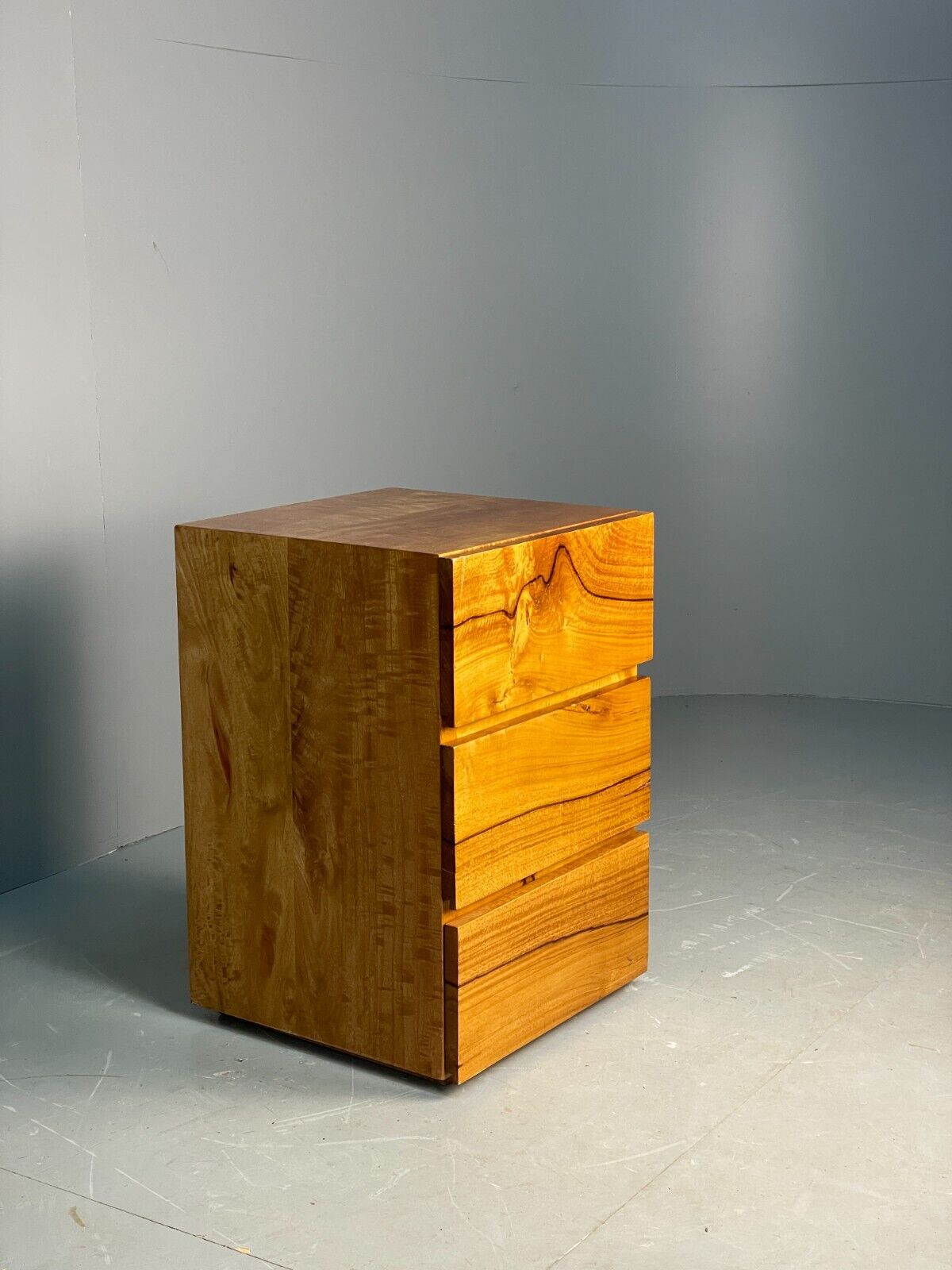 Vintage Chest Of Drawers Solid Spalted Hardwood 1980s EB7564 MWOO