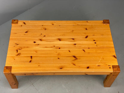 Large Vintage Scandinavian Solid Pine Coffee Table 1980s EB7840 MWOO