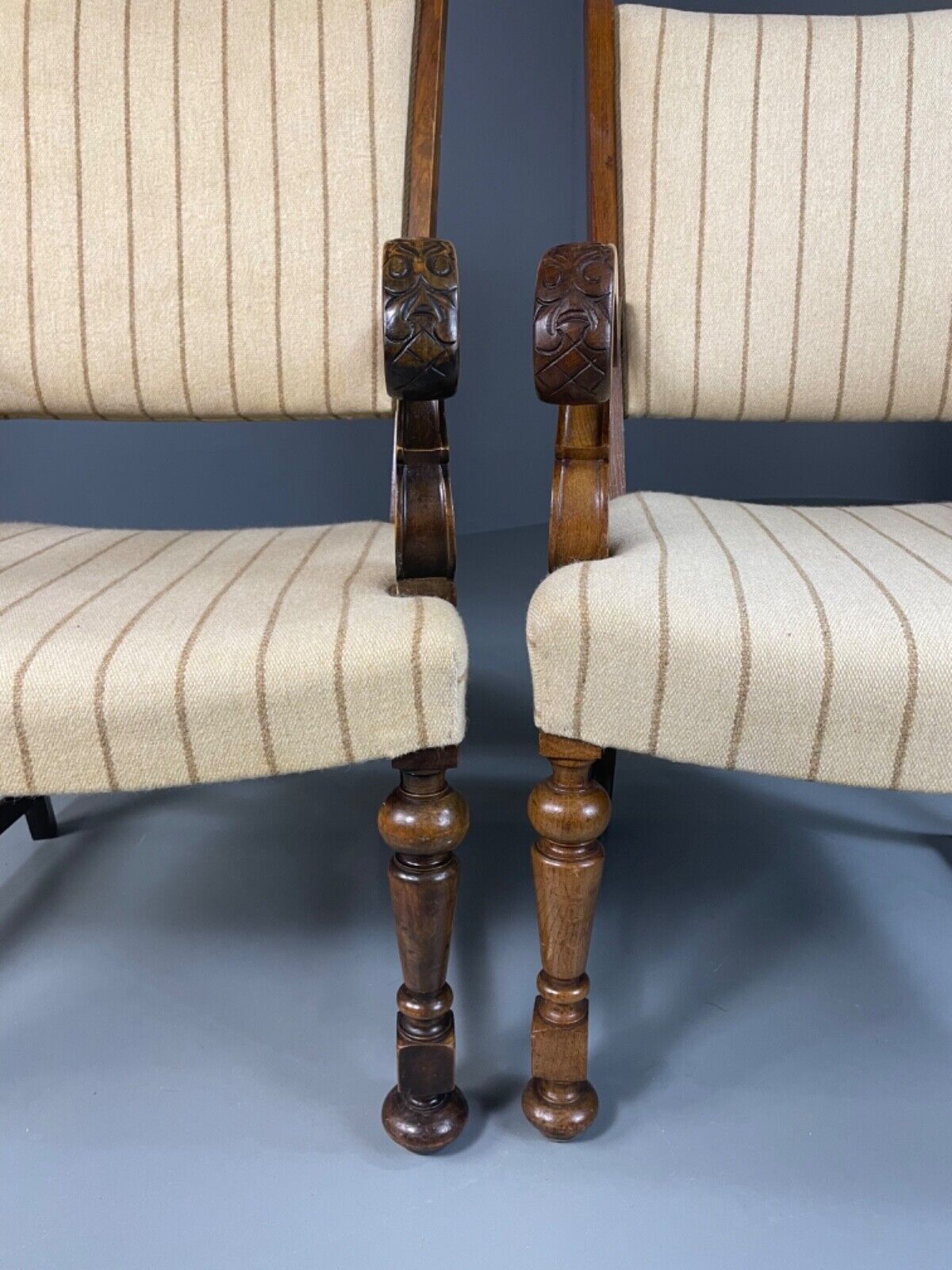 EB5182 A pair of vintage Danish Arm Chairs, Antique Style, 1950s VCAR