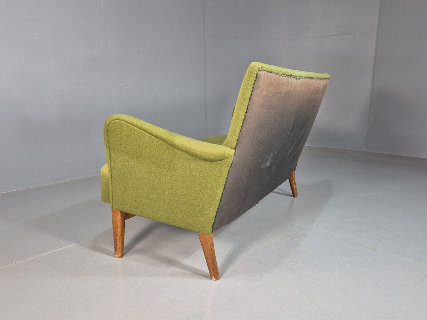 Vintage Danish 2 Seat Sofa Green Fritz Hansen 2 Seat 1950s MCM Retro EB8219 M2SS