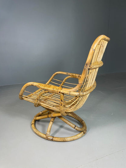 EB6975 Vintage Bamboo Chair 1970s Cane Retro VBER