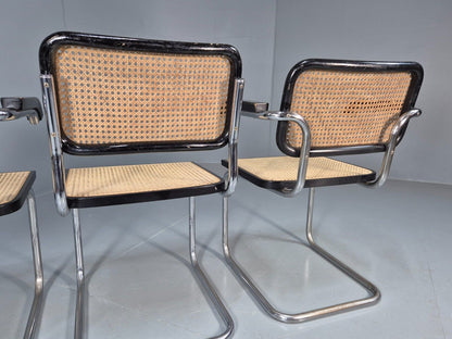 4 Dining Chairs Cesca Split Cane Chrome Breuer 1968 Bauhaus MCM  EB8738 MDIN