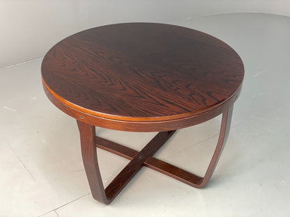 EB6805 Vintage Danish Coffee Table Oak and Beech Circular Bentwood 1980s MWOO