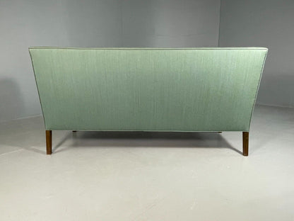 EB6932 Vintage Danish 2 Seat Sofa Green Wool Upholstery MCM Retro Art Deco M2SS