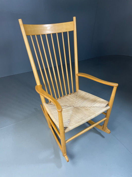 EB4827  J16 Beech Rocking Chair, Danish, FDB, Hans Wegner Design, Vintage, MNOR