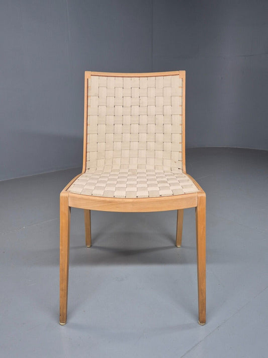 Vintage Danish Dining Chair Cream Canvas Finn Ostergaard Retro MCM EB8282 MDIN