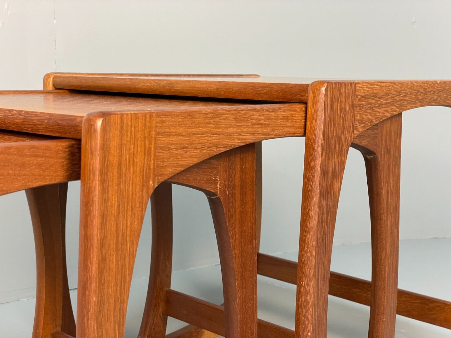 Vintage Teak Nesting Tables Set Of Three Coffee Tables EB8669 MWOO