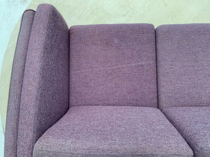 EB2674 Danish Purple Wool Two Seater Sofa Mid-Century Modern Lounge Seating M2SS