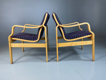 EB5067 Vintage Danish bentwood lounge chairs, Aalto Style, Farstrup. Retro, MBEN