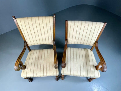 EB5182 A pair of vintage Danish Arm Chairs, Antique Style, 1950s VCAR