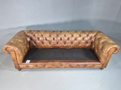 Vintage Chesterfield Brown Leather 4 Seat John Lewis  EB8383 VCHE