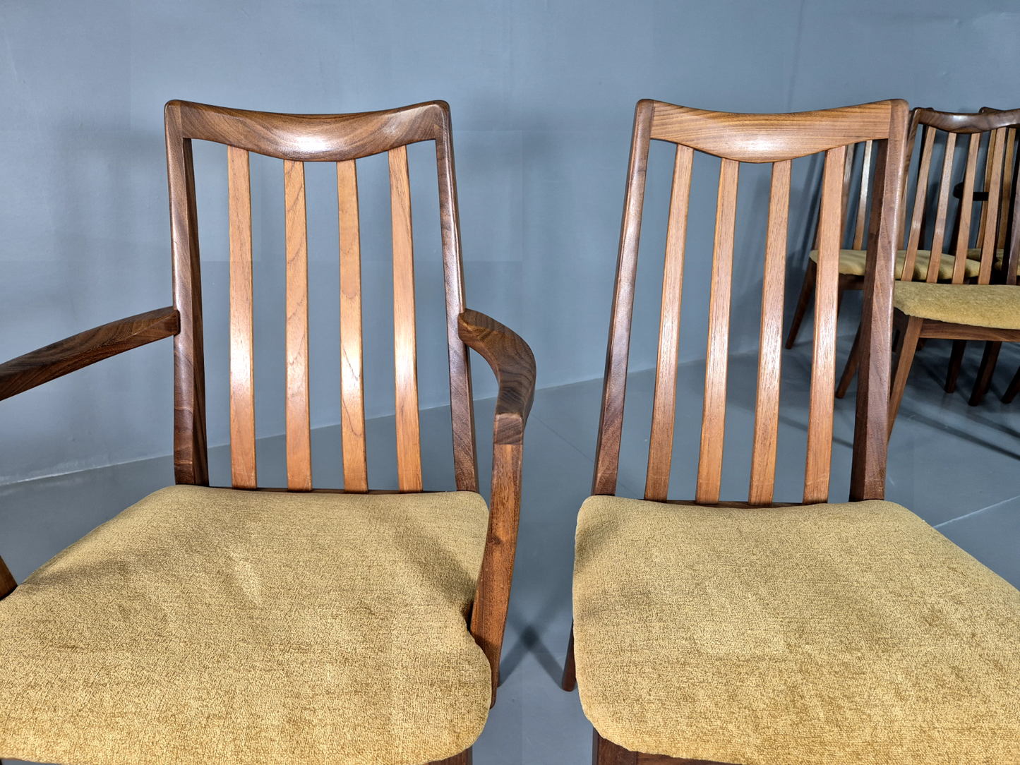 EB7338 6 Dining Chairs G Plan Fresco Teak Framed 1970s Retro MCM MDIN