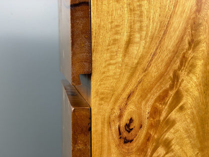 Vintage Chest Of Drawers Solid Spalted Hardwood 1980s EB7564 MWOO