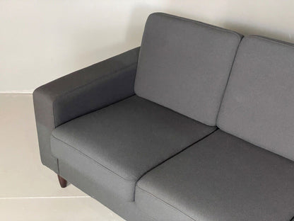 EB6120 Modern Danish Sofa by Hurup Slate Grey Fabric Beech 1980s Style M3SS