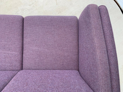 EB2673 Danish Purple Wool Two Seater Sofa Mid-Century Modern Lounge Seating M2SS