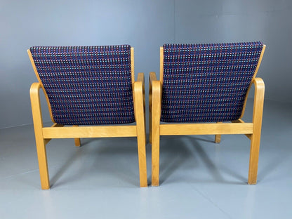 EB5066  Vintage Danish bentwood lounge chairs, Aalto Style, Farstrup. Retro MBEN