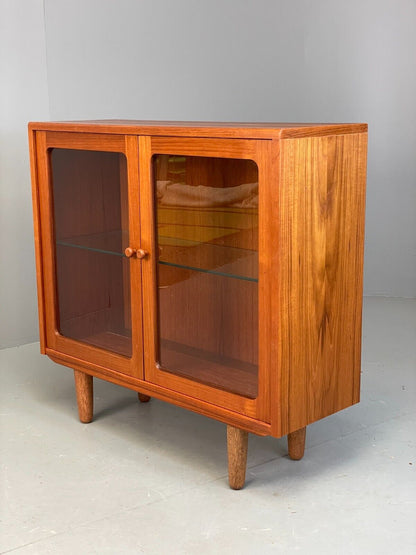 EB7520 Vintage G Plan Teak Glazed Cabinet Retro 1980s Mid Century MWOO