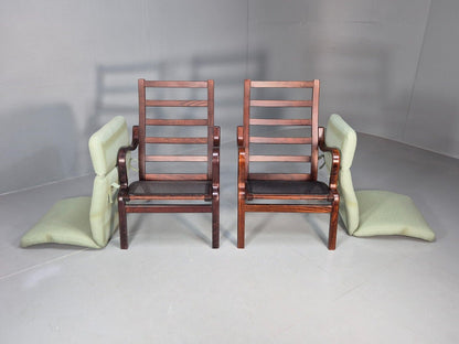 Pair Of Vintage Danish Stouby Mint Green Bentwood Armchairs EB8521 MBEN