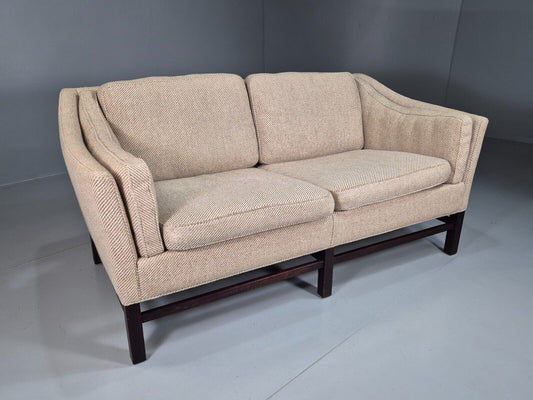 EB7459 Vintage Danish 2 Seat Sofa Cream Beige Wool Retro MCM M2SS