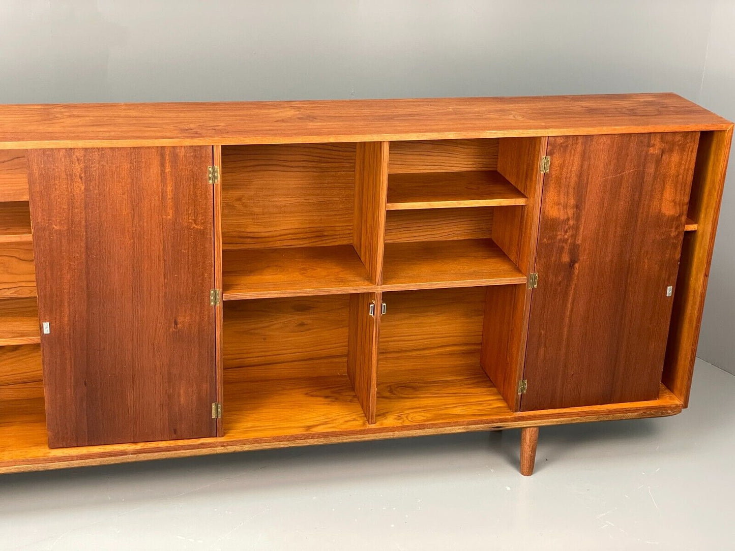 Vintage Teak Long Custom Wall Unit Retro 1970s Hall Runner EB7947 MWOO