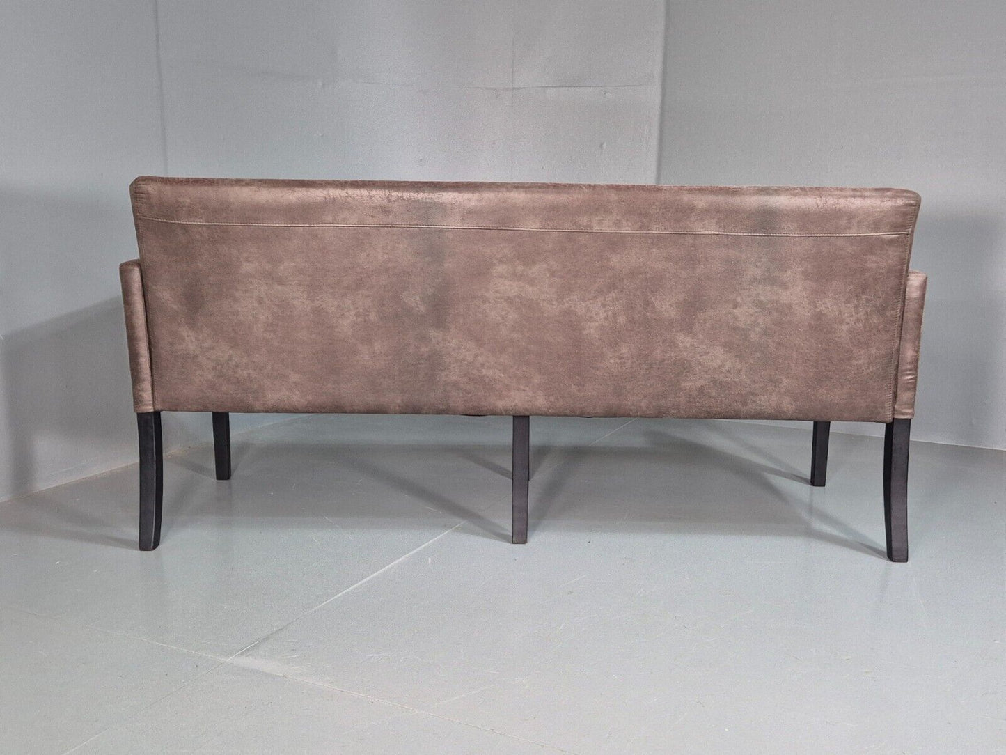 Danish Brown Suede Leather 3 Seat Sofa EB7451 M3SS