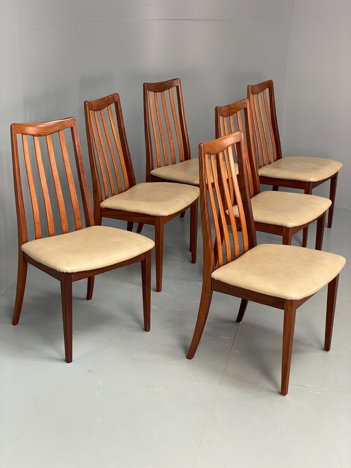 EB6888 Vintage G Plan Teak Dining Chairs Sierra Range Set Of 6 Retro MCM MWOO