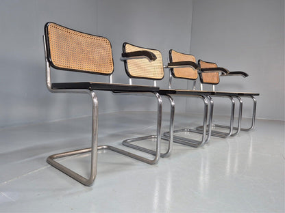 4 Dining Chairs Cesca Split Cane Chrome Breuer 1968 Bauhaus MCM  EB8738 MDIN