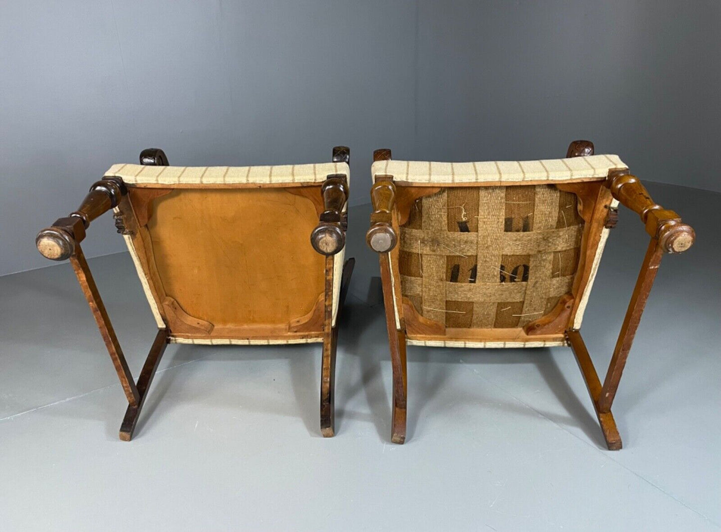 EB5182 A pair of vintage Danish Arm Chairs, Antique Style, 1950s VCAR