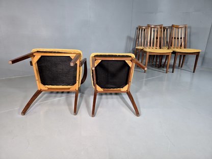 EB7338 6 Dining Chairs G Plan Fresco Teak Framed 1970s Retro MCM MDIN