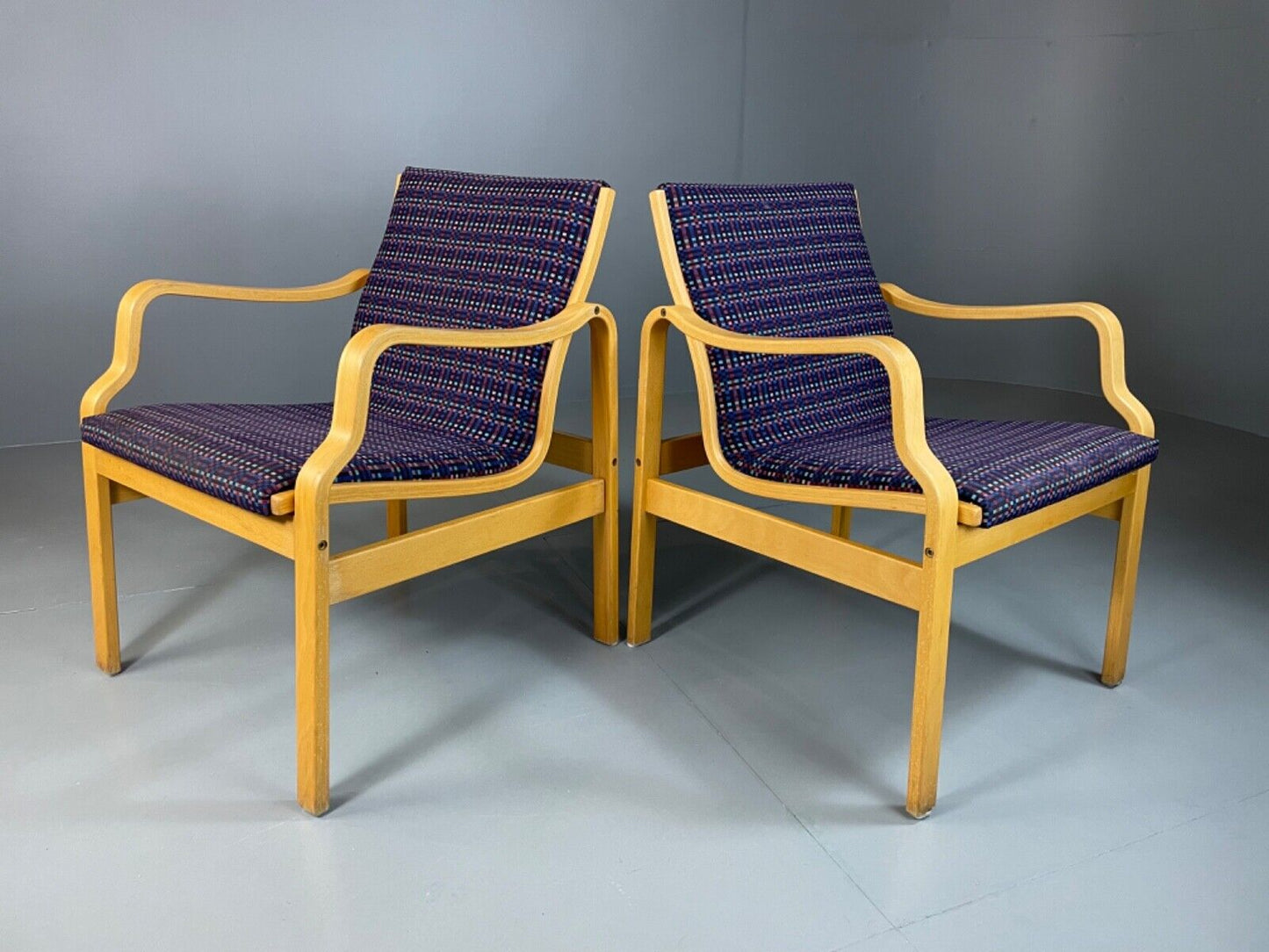 EB4879 Two Farstrup Bentwood Chairs, Aalto Style,  Retro, Vintage MCM  MBEN