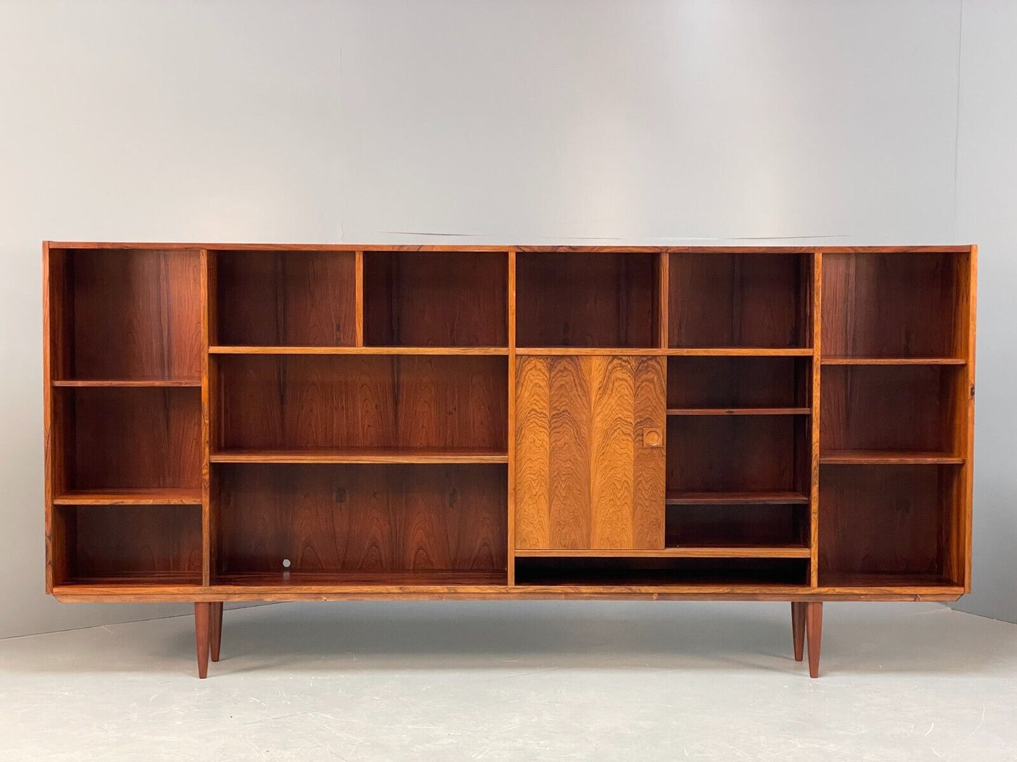 Midcentury Danish Wall Unit Large Vintage Shelving Cabinet  EB8715 MWOO