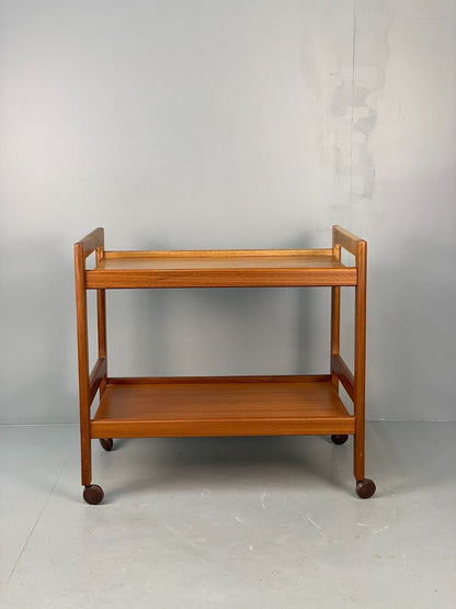 EB7534 Vintage Danish Teak Dinner Trolley By BRDR Furbo Retro 1970s MWOO