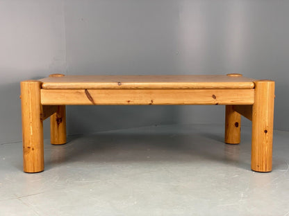 EB7557 Large 1980s Scandinavian Solid Pine Coffee Table  MWOO