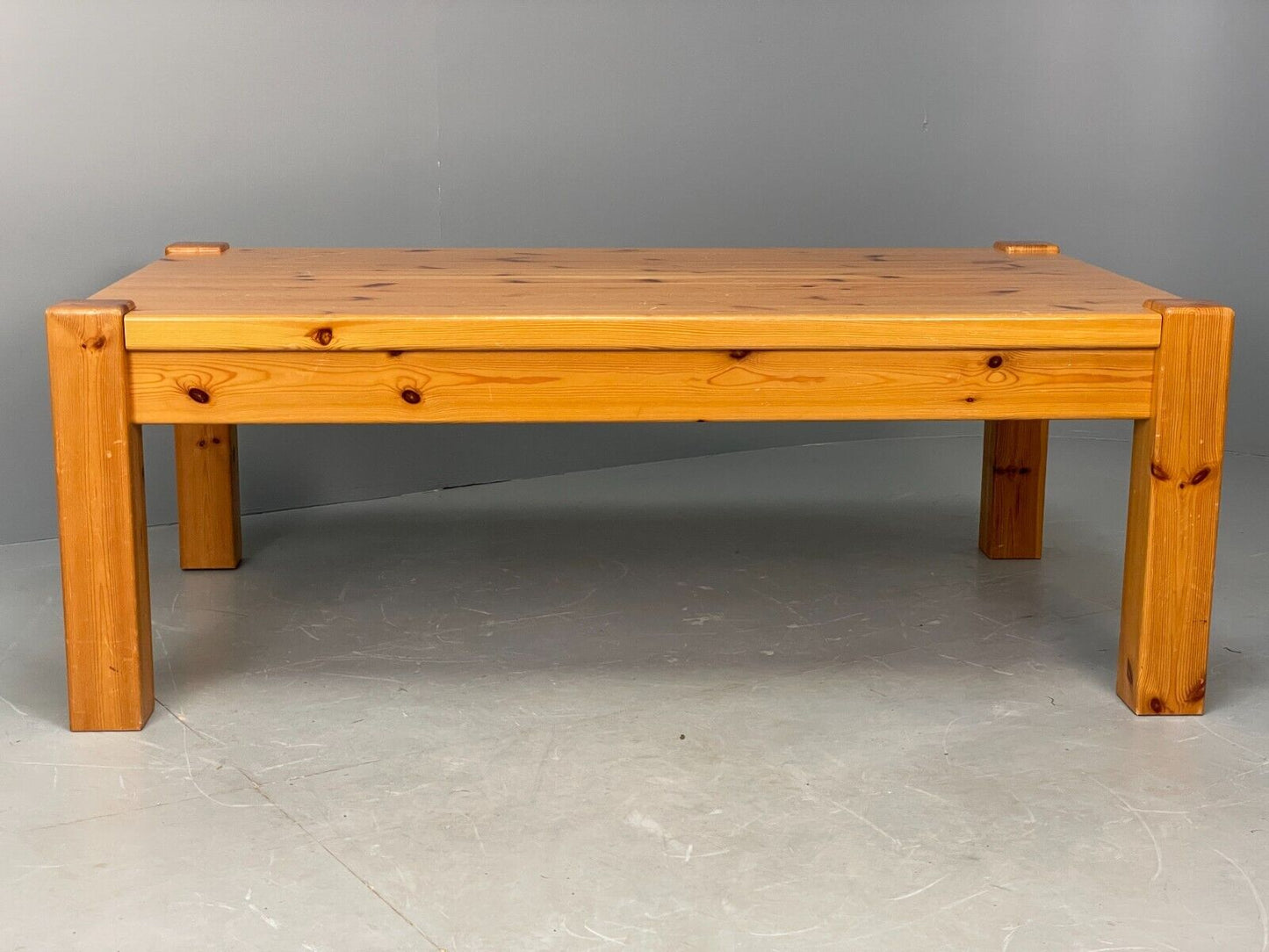 Large Vintage Scandinavian Solid Pine Coffee Table 1980s EB7840 MWOO