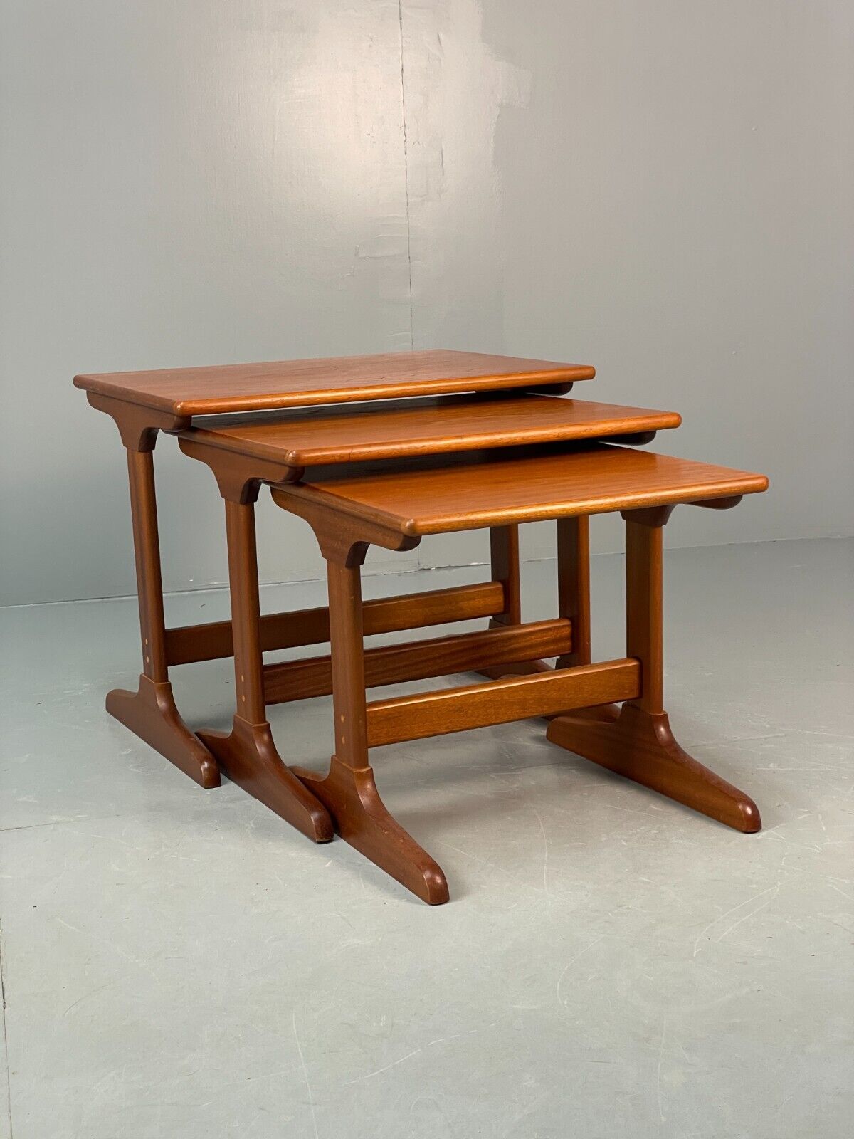 Vintage Teak Nesting Tables Retro 1980s EB8405 MWOO