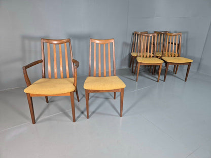 EB7338 6 Dining Chairs G Plan Fresco Teak Framed 1970s Retro MCM MDIN