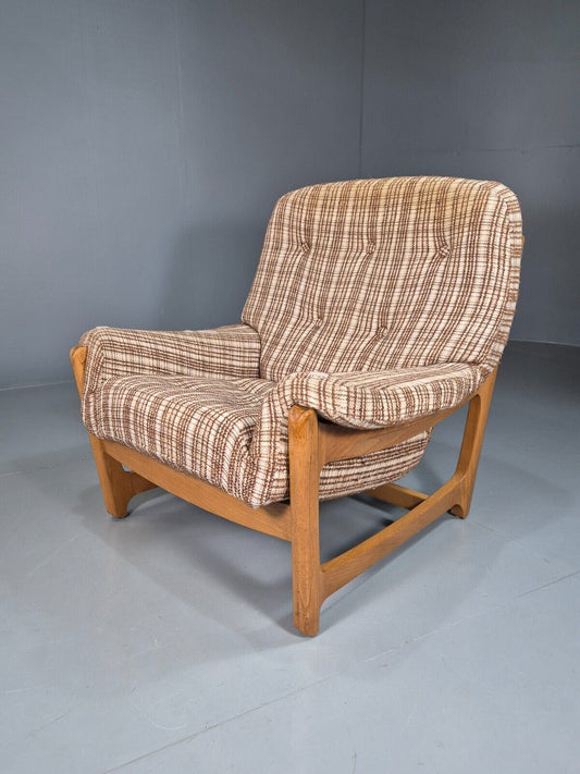 Vintage Ercol Lounge Chair Original Upholstery Wychwood Model 1970s EB7608 MNOR