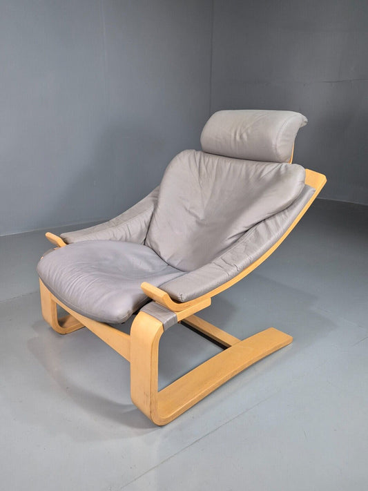 EB7422 Vintage Swedish Lounge Chair Grey Krokken Nelo Fribytter Retro MCM MBEN