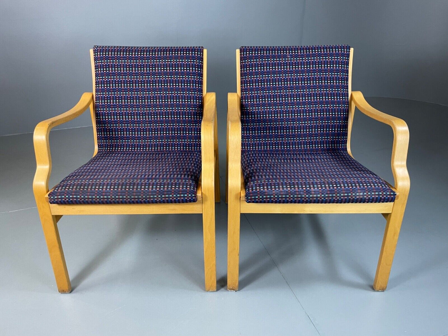 EB4879 Two Farstrup Bentwood Chairs, Aalto Style,  Retro, Vintage MCM  MBEN